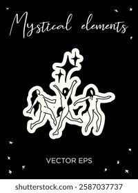 Vector line art. Perfect for tattoos, prints, branding, and spiritual designs.