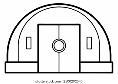 Vector Line Art of a Pole Vault on White Background Vector Illustration, Logo Icon, Clipart