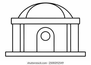 Vector Line Art of a Pole Vault on White Background Vector Illustration, Logo Icon, Clipart