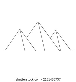 Vector of line art pyramid logo vector graphic symbol illustration design