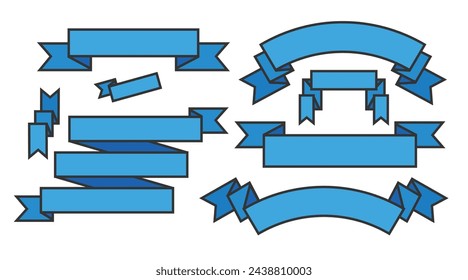 Isolierter Satz für Vektor-Liniengrafik-Band.  Vektorgrafik-Designelement-Illustration
