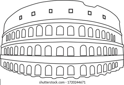 Vector line art of Rome