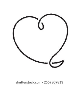 Vector line art set of hand-drawn red hearts.