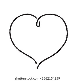 Vector line art set of hand-drawn red hearts.
