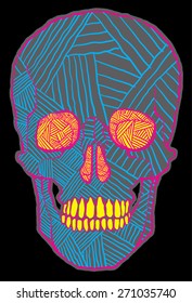 vector line art skull