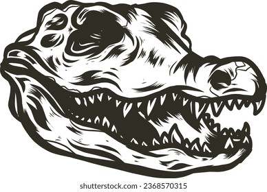 vector line art  skull crocodile head 
 you can use this for your brand or decoration