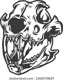 vector line art  skull head Hyena , you can use this for your brand or decoration