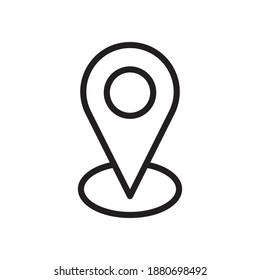 vector line art style pin location