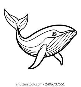 vector line art whale free download