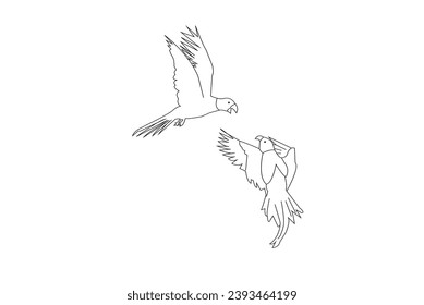 Dibujo de arte de línea vectorial o ilustración de línea