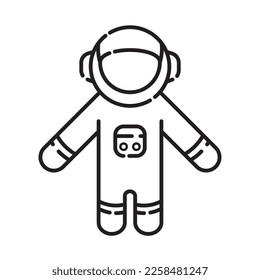 Vector line astronaut. line astronaut. Vector illustration.