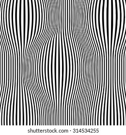 Vector Line Background. Abstract Black and White Pattern