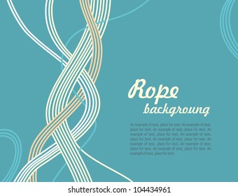 Vector Line Background Design. Interweaving Strands Background. Braided Rope