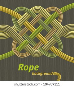 Vector line background design. interweaving strands background. braided rope