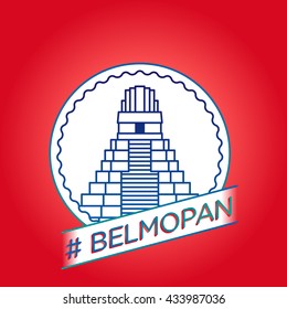 vector line belmopan badge
