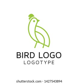 Vector line bird logo. modern abstract logo.