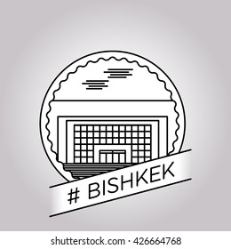 vector line bishkek badge