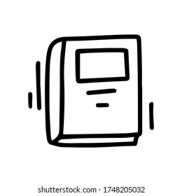 Vector line black book, student book, education, reading, lection

