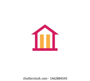 vector line building isolated on white background icon