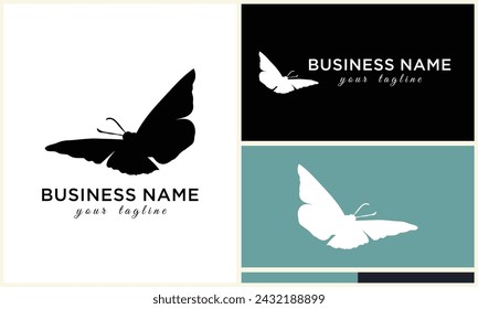 vector line butterfly logo template