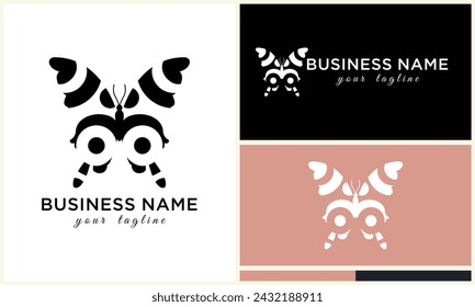 vector line butterfly logo template