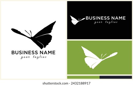 vector line butterfly logo template