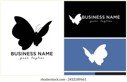 vector line butterfly logo template