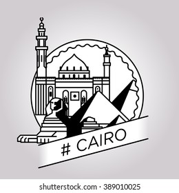 vector line cairo badge