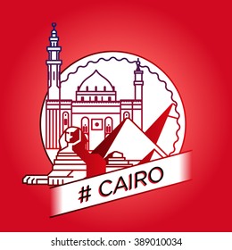 vector line cairo badge