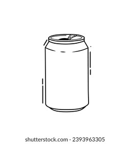 Vector line can for drink