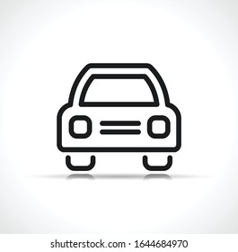 Vector line car icon symbol