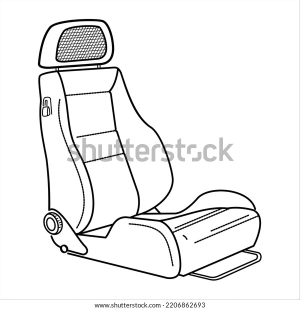 vector line\
of car seats, good for design\
reference