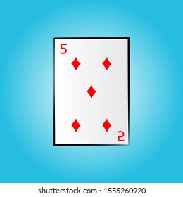 vector line card diamonds in blue background
