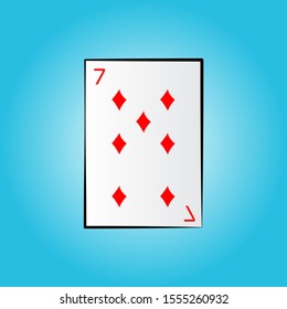 vector line card diamonds in blue background