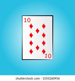 vector line card diamonds in blue background