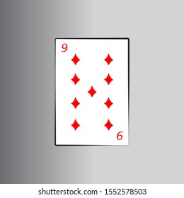 vector line card diamonds red art