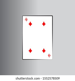 vector line card diamonds red art