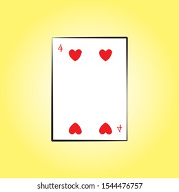 vector line card hearts  art