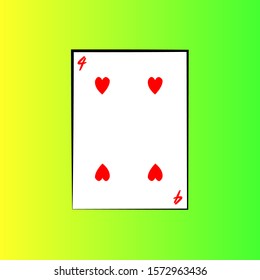 vector line card hearts art