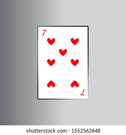 vector line card hearts red art