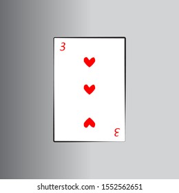 vector line card hearts red art