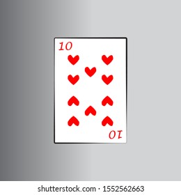 vector line card hearts red art