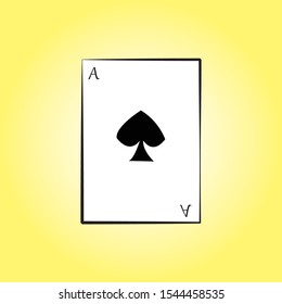 vector line card spades art 