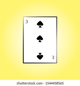 vector line card spades art 