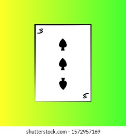 vector line card spades art