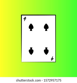 vector line card spades art