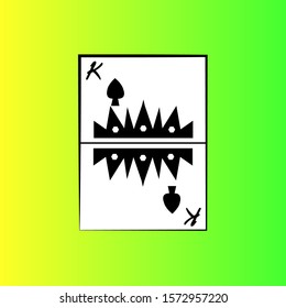 vector line card spades art