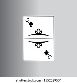 vector line card spades black art