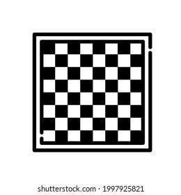 Vector line chessboard icon. Chess logo. Simple graphic sign for game, sport or marketing.