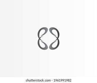 Vector line company brand logo design icon
